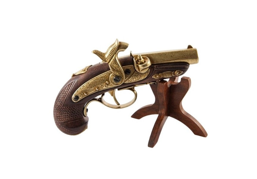 Denix Civil War Philadelphia Derringer Cap Firing Gun In Brass - TCN VAULT