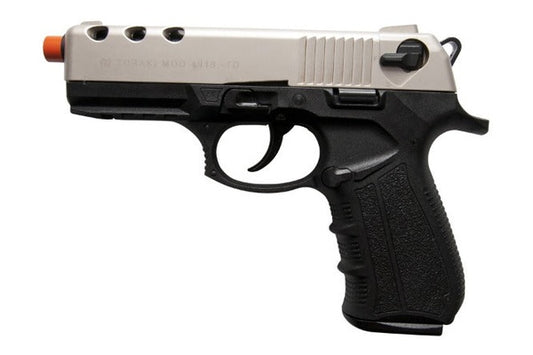 ZORAKI 4918 9MM Semi-Auto Firing Blank Prop Gun in Satin - TCN VAULT
