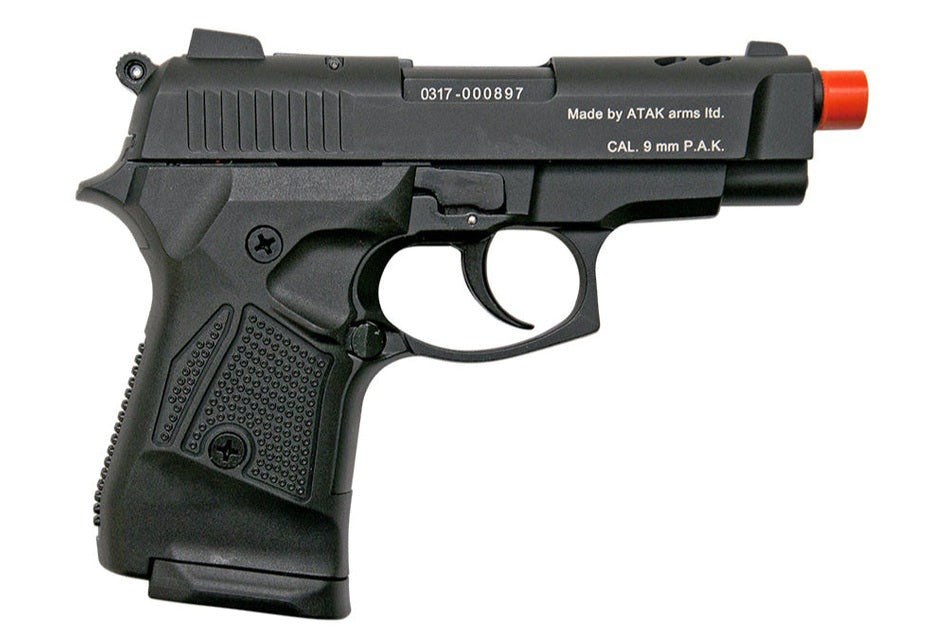 ZORAKI M2914 9mm Semi-Auto Front Firing Blank Gun in Black - TCN VAULT