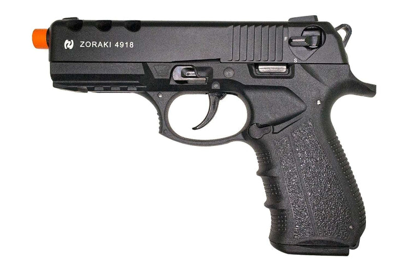 ZORAKI M4918 9mm Semi-Auto Front Firing Blank Gun in Black - TCN VAULT