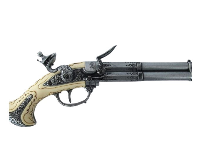 Denix 18th Century 3 Barrel Non-Firing Flintlock Gray - TCN VAULT