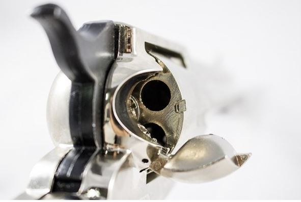Bruni 1873 Fast Draw Blank Firing Revolver In Nickel - TCN VAULT
