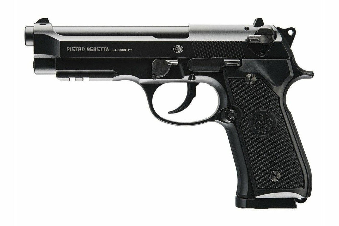 Beretta M92 A1 .177 caliber CO2 BB blowback air pistol with full metal black finish