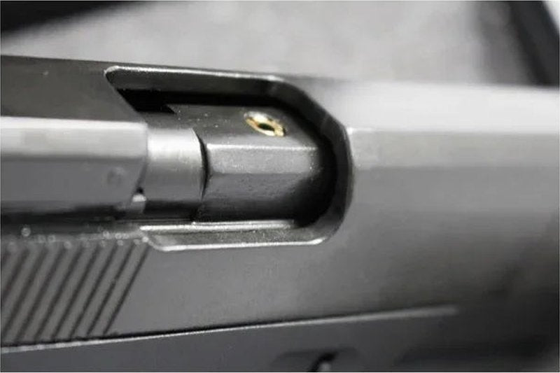 Bruni 8mm P4 Storm Top Firing Blank Gun In Black