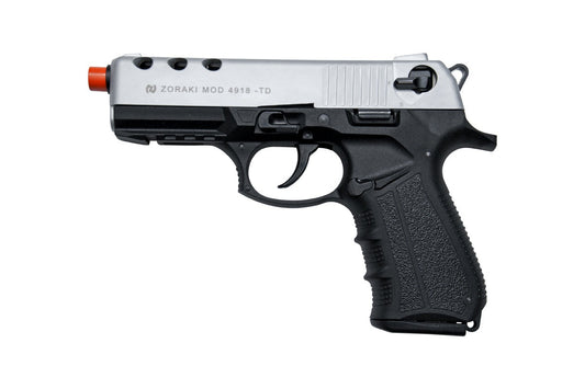 ZORAKI 4918 9MM Semi-Auto Front Firing Blank Gun in Silver - TCN VAULT