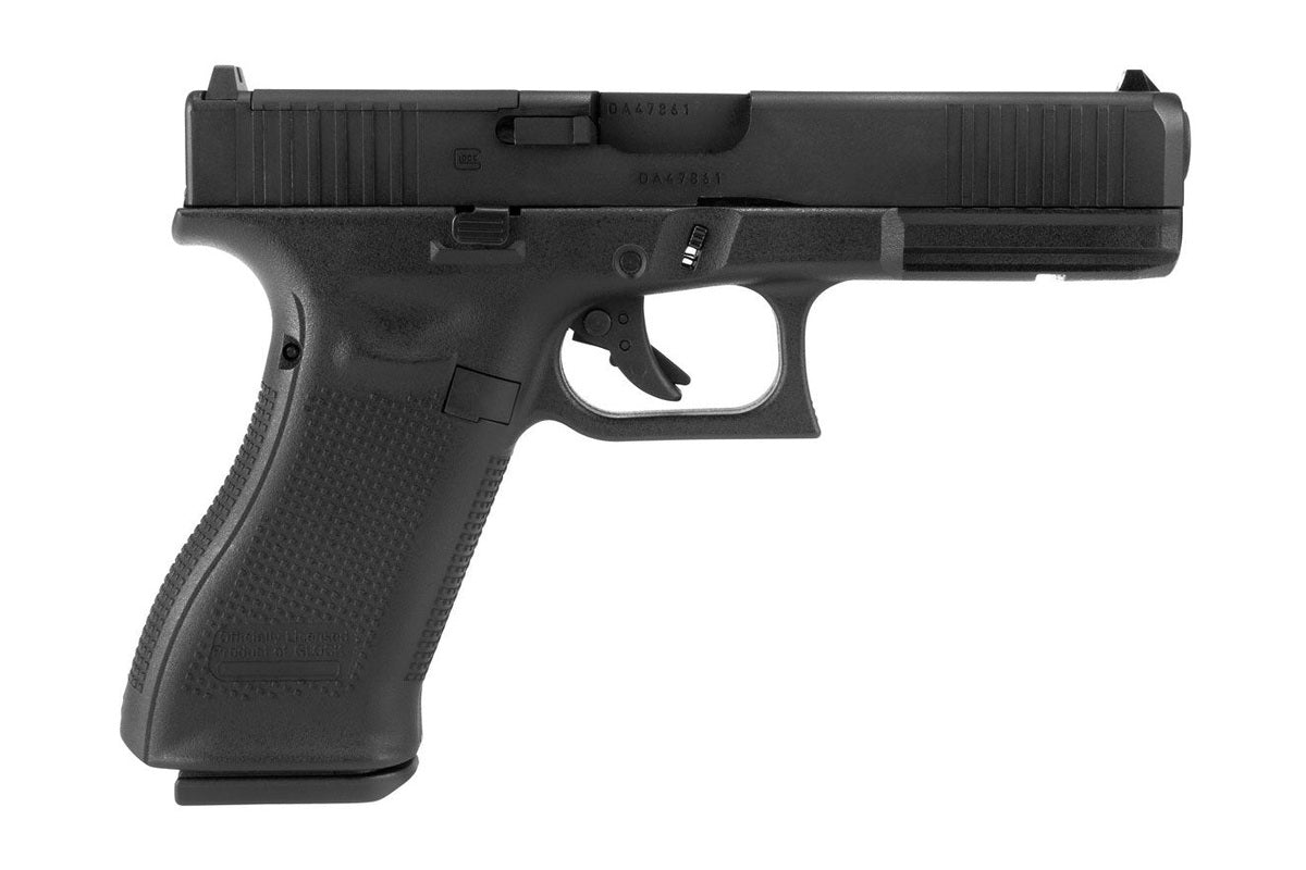 CO2 powered Glock 17 Gen 5 air pistol with MOS optic ready slide and realistic training design