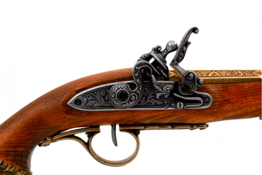 Colonial pirate flintlock non-firing pistol for collectors and display