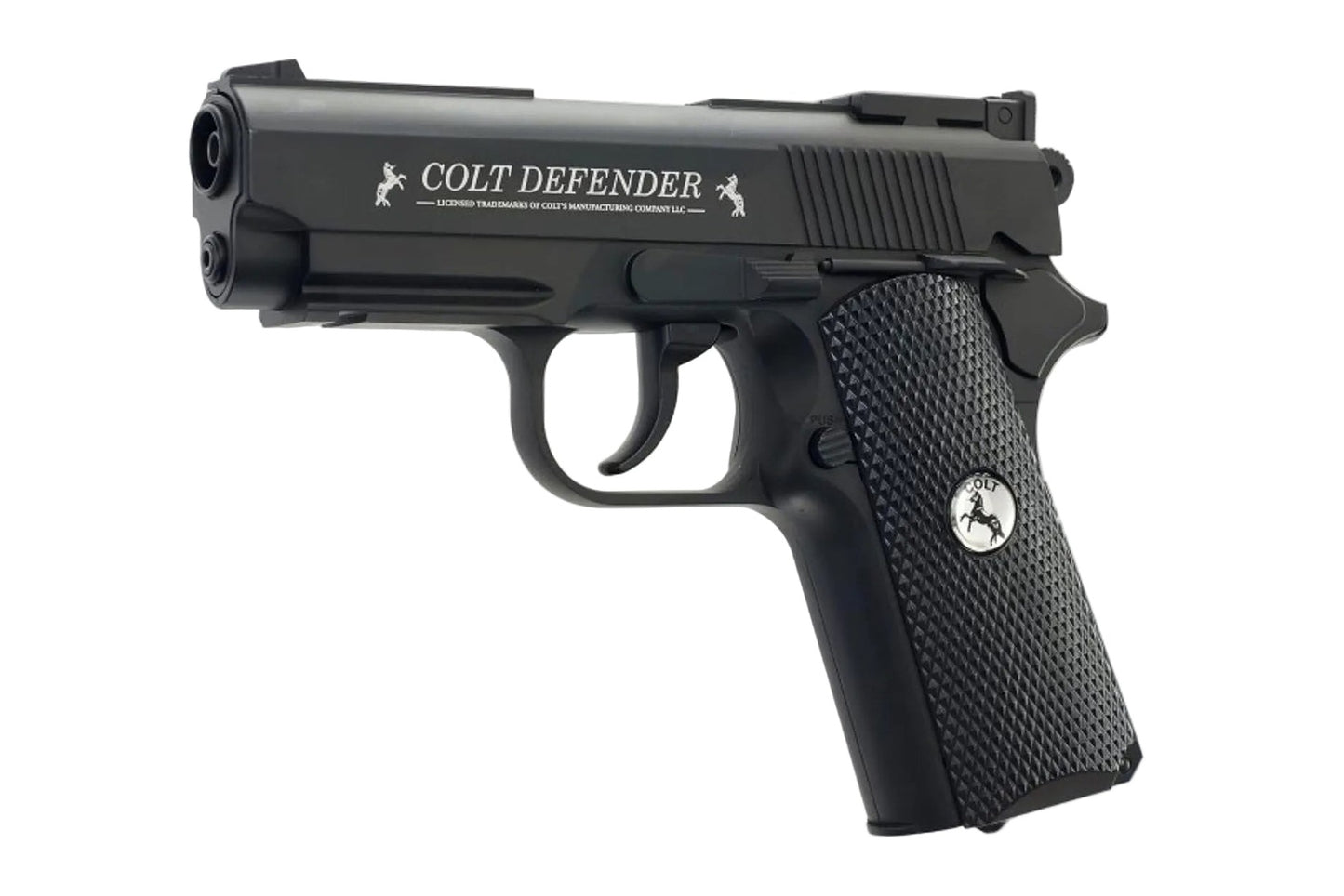Colt Defender 177 caliber air pistol left side profile
