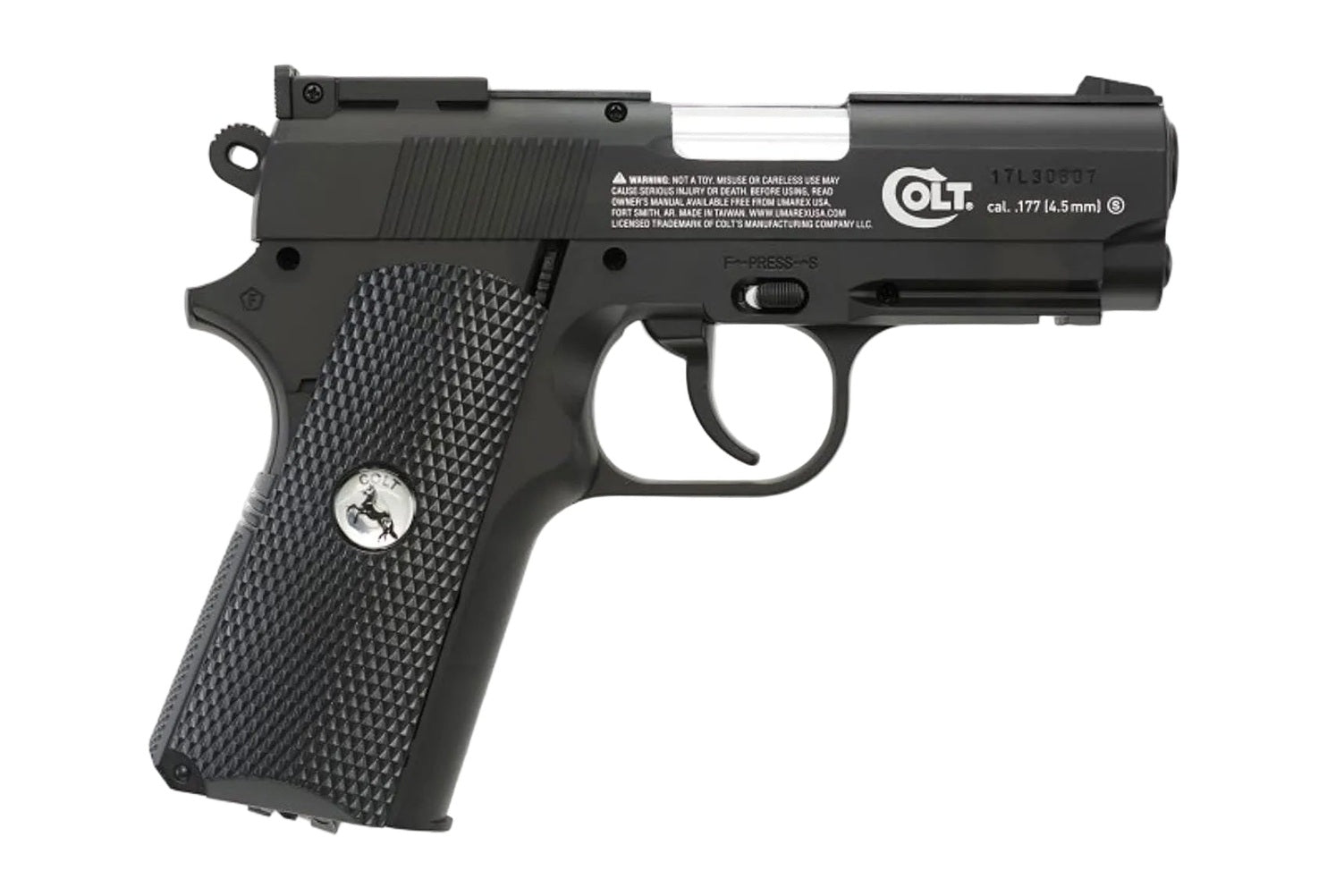 Colt Defender CO2 BB pistol right side realistic view