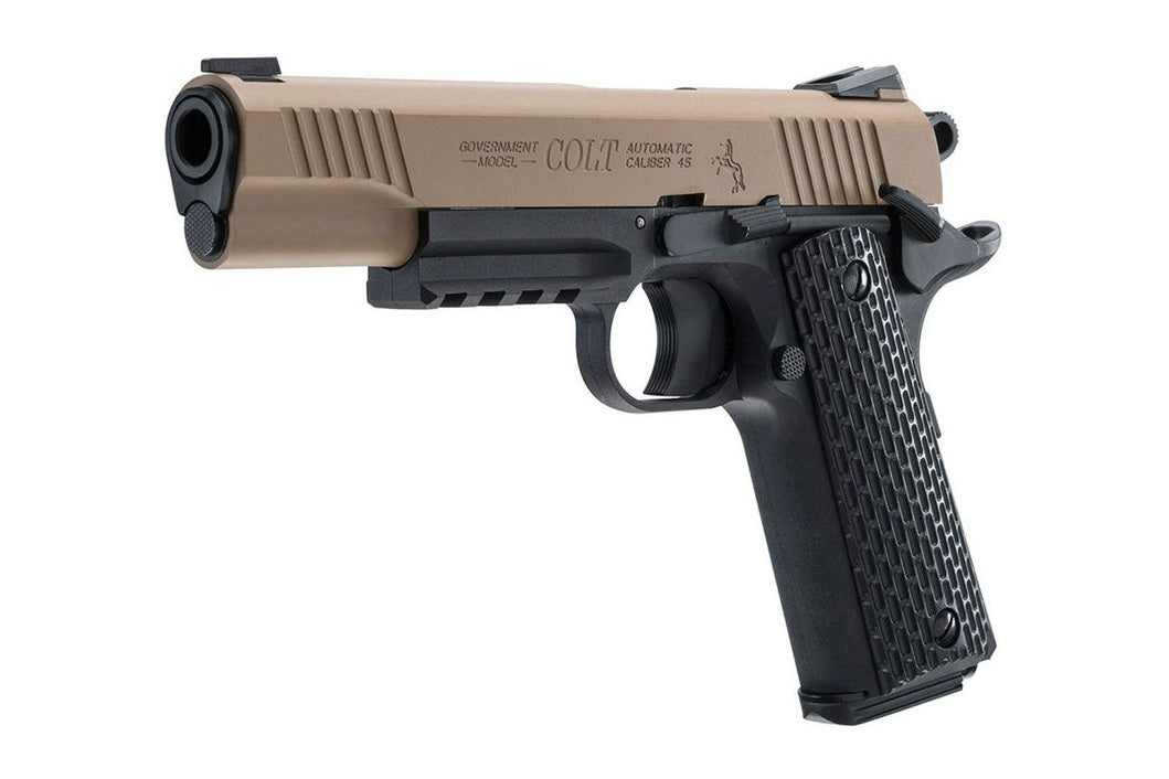 Colt M45 CQBP CO2 BB pistol with blowback feature and authentic military styling