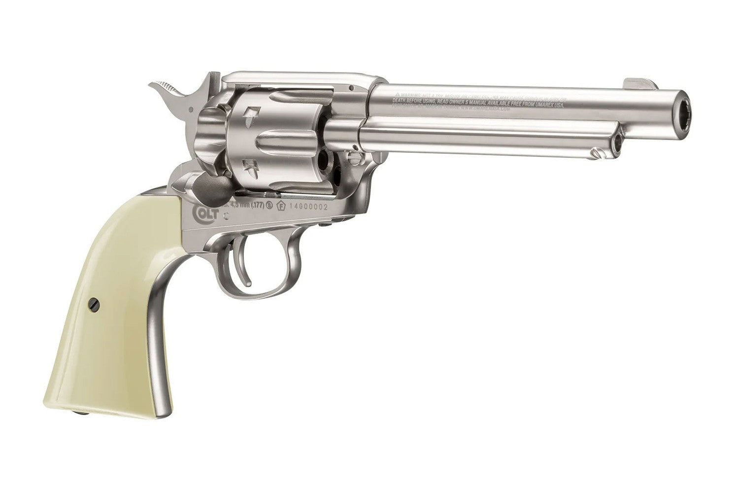 Colt SAA BB revolver grip texture and classic western handle detail