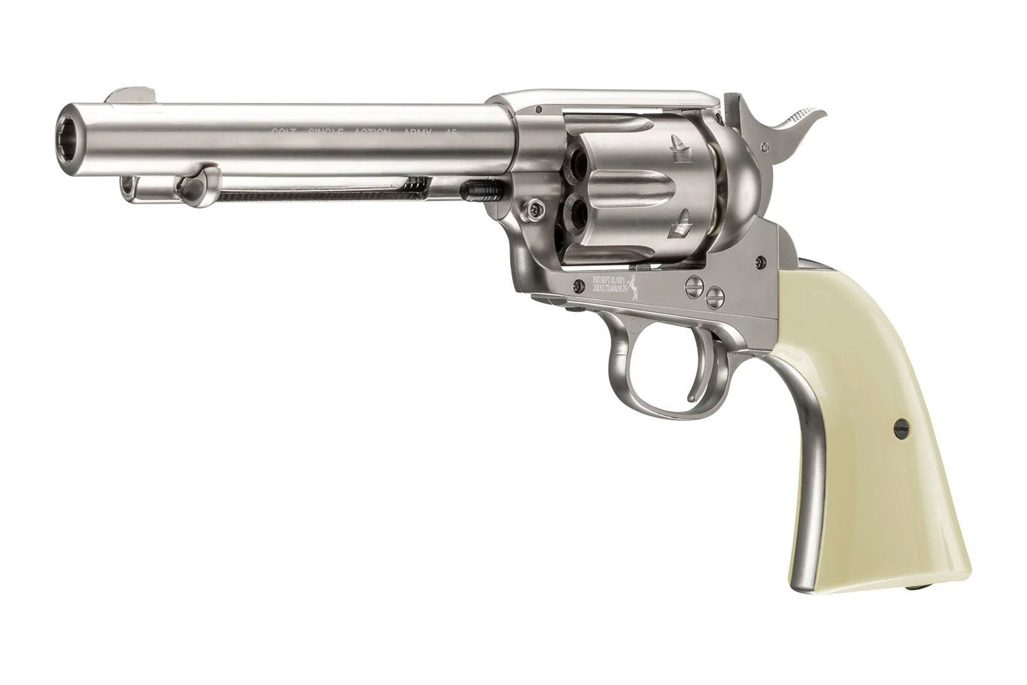 Colt SAA BB revolver left side showing cylinder and grip detail
