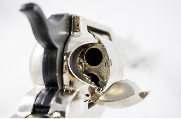 Bruni 1873 Fast Draw Blank Firing Revolver In Nickel - TCN VAULT