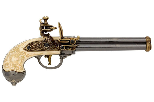 Denix 1016-L flintlock pistol replica inspired by historic 18th century European firearms