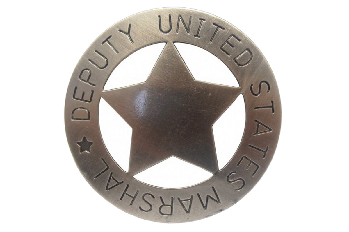 Denix 107 Deputy United States marshal badge in nickel, full front view