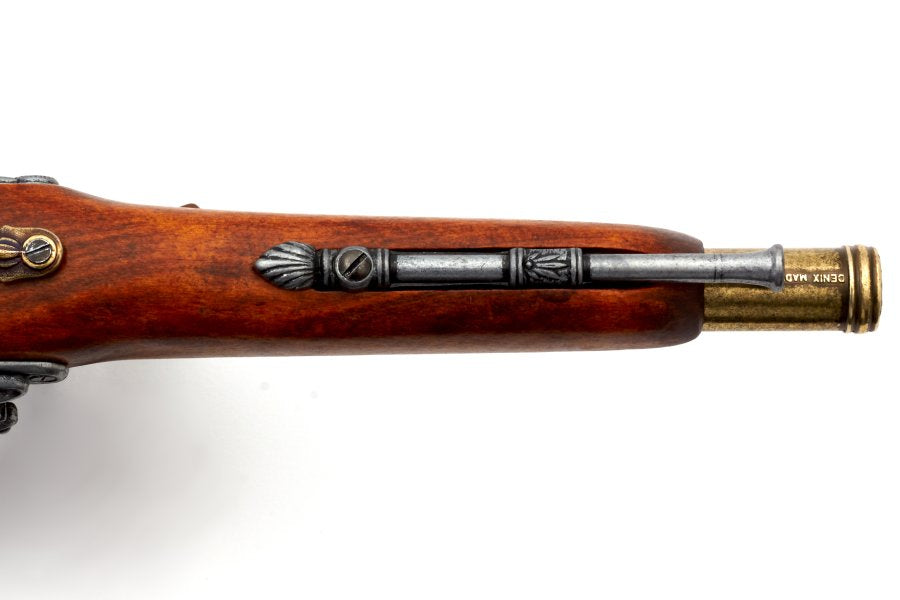 Denix 1129 L flintlock pistol muzzle and barrel opening detail