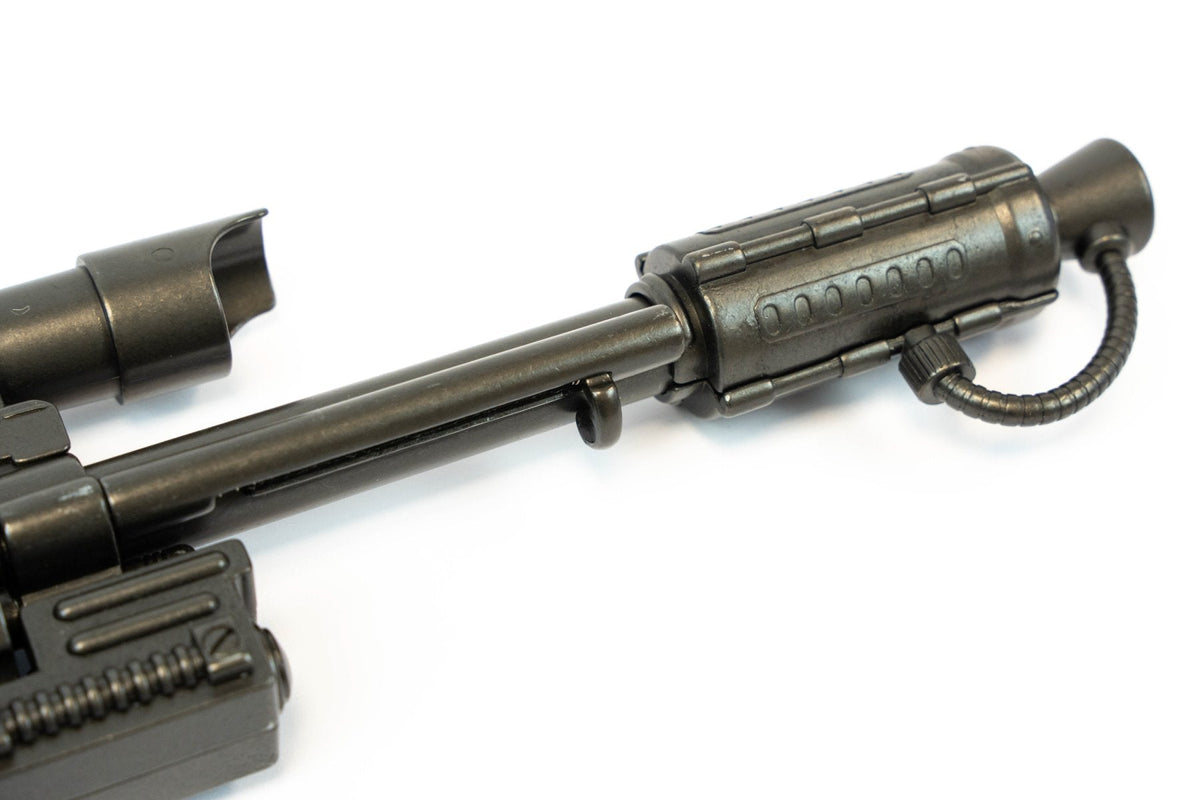 Denix 1320 Steampunk revolver front barrel housing and flexible cable detail