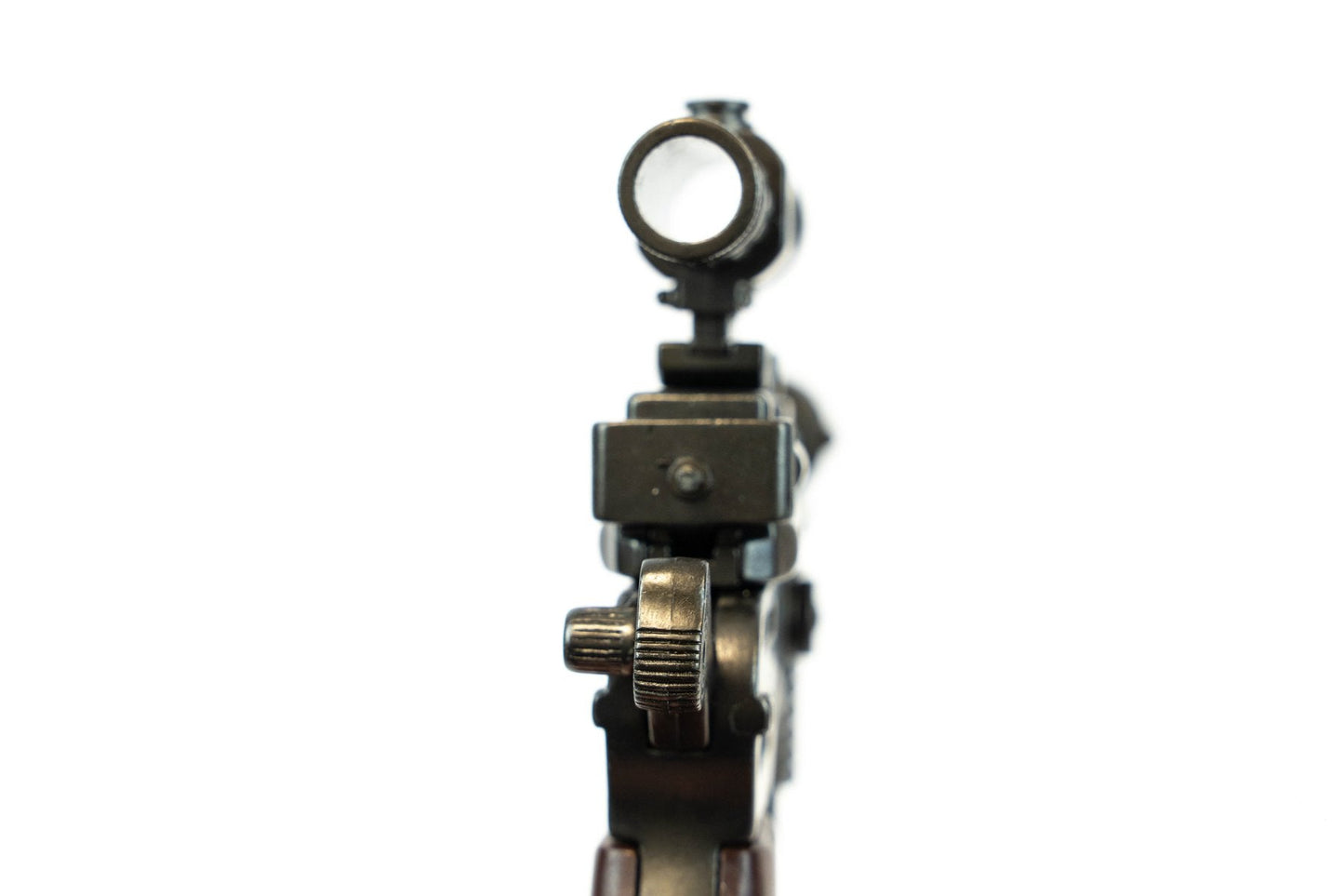 Denix Space-Age Scoundrel replica front view with scope-style detail
