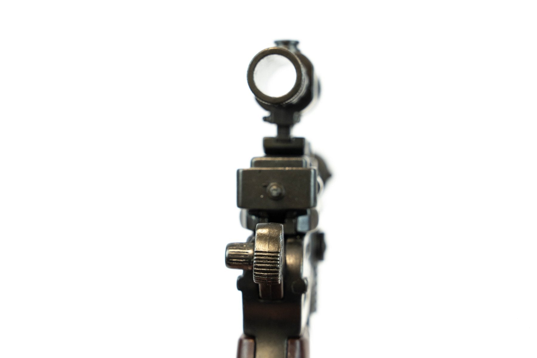Denix Space-Age Scoundrel replica front view with scope-style detail