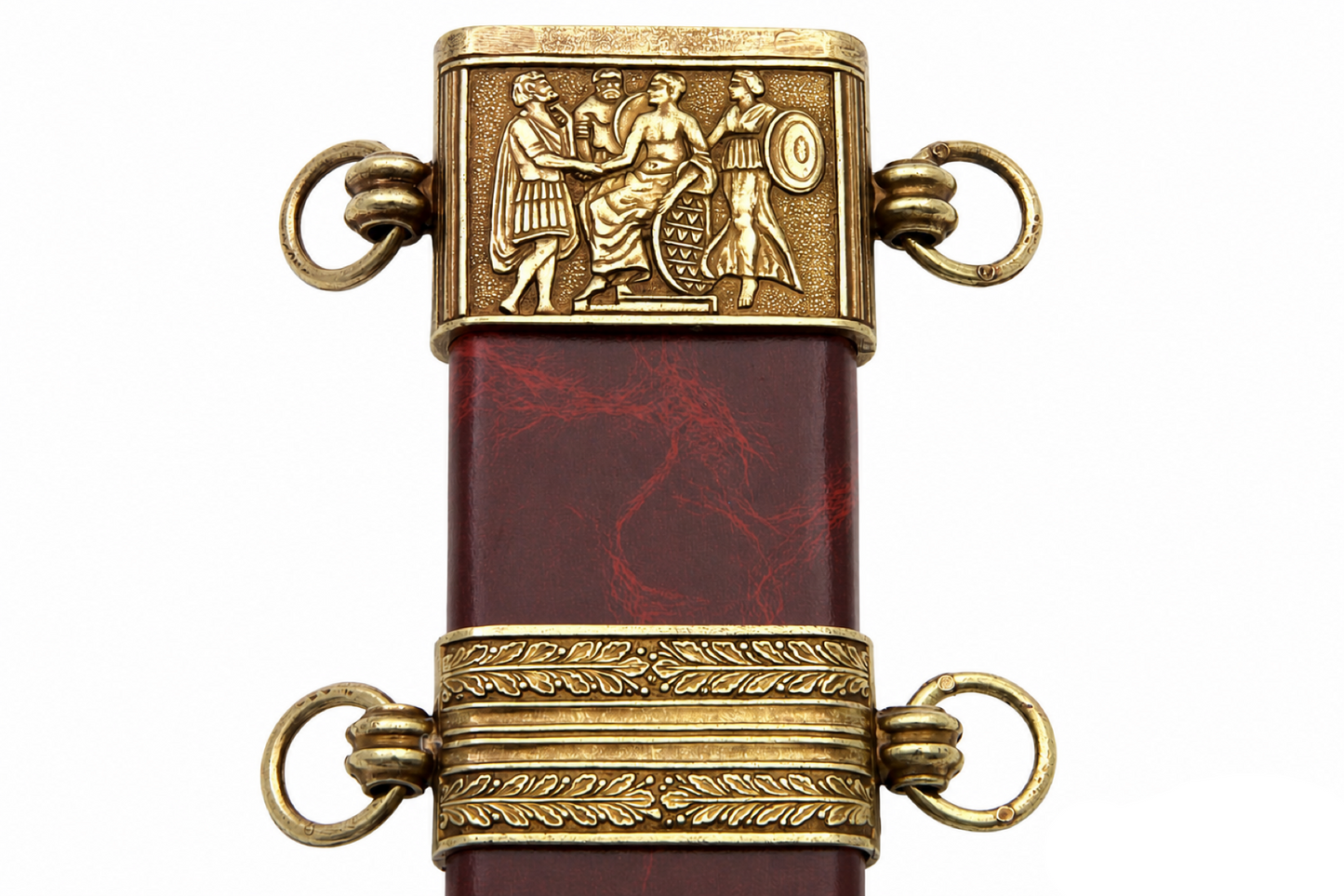 Denix 4116/L gladiator sword scabbard with embossed Roman scene detail