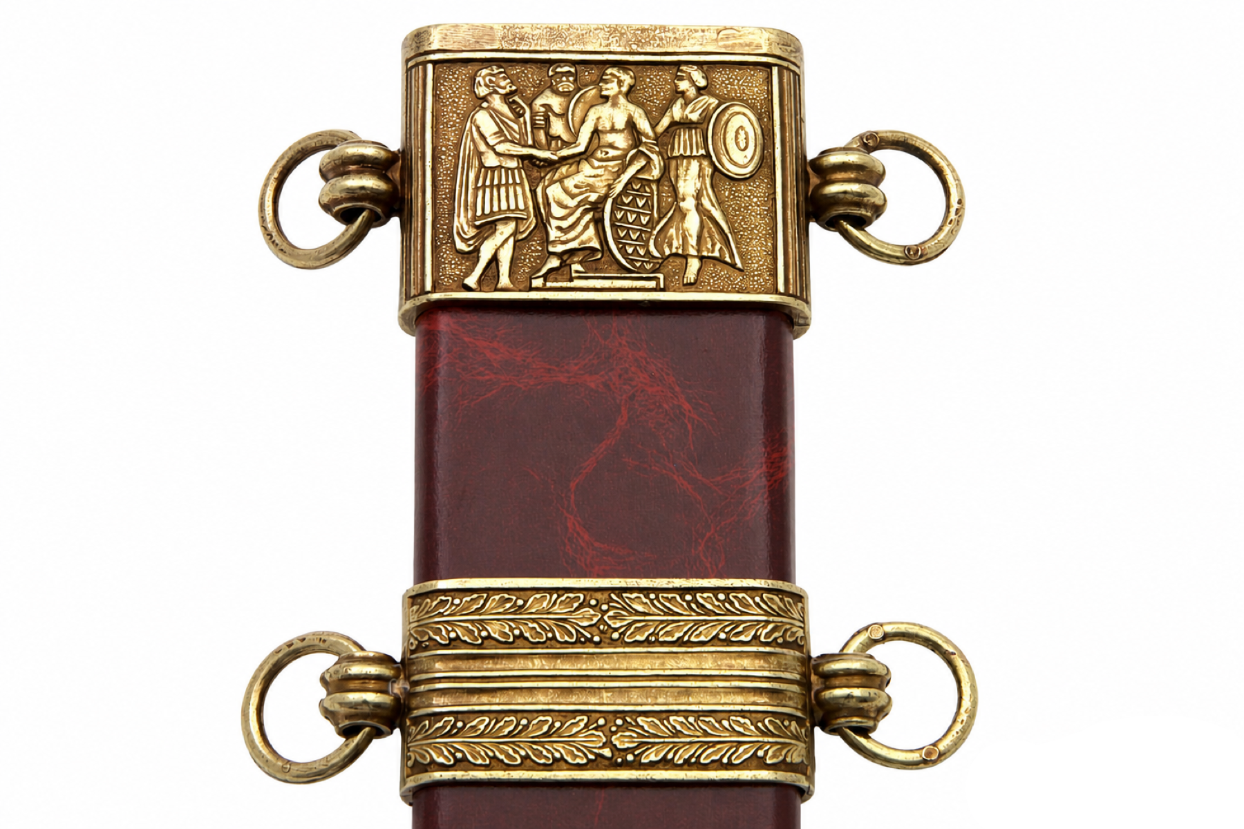Denix 4116/L gladiator sword scabbard with embossed Roman scene detail