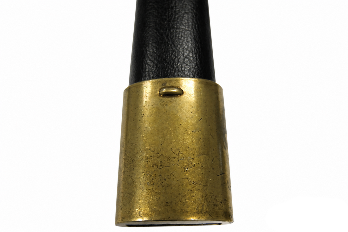 Denix 4127 black scabbard brass-tone throat fitting detail