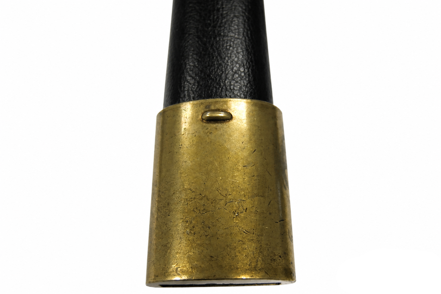 Denix 4127 black scabbard brass-tone throat fitting detail