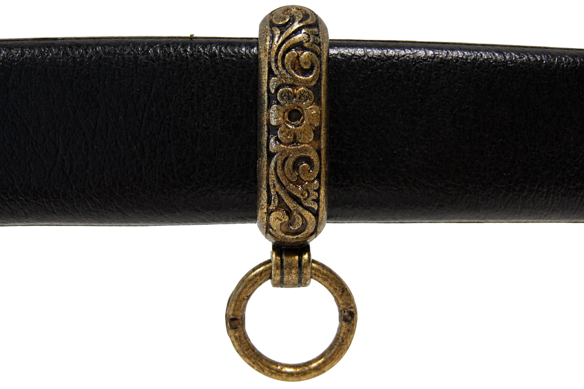 Suspension ring and decorative fitting on the Denix 4135 Shashka scabbard