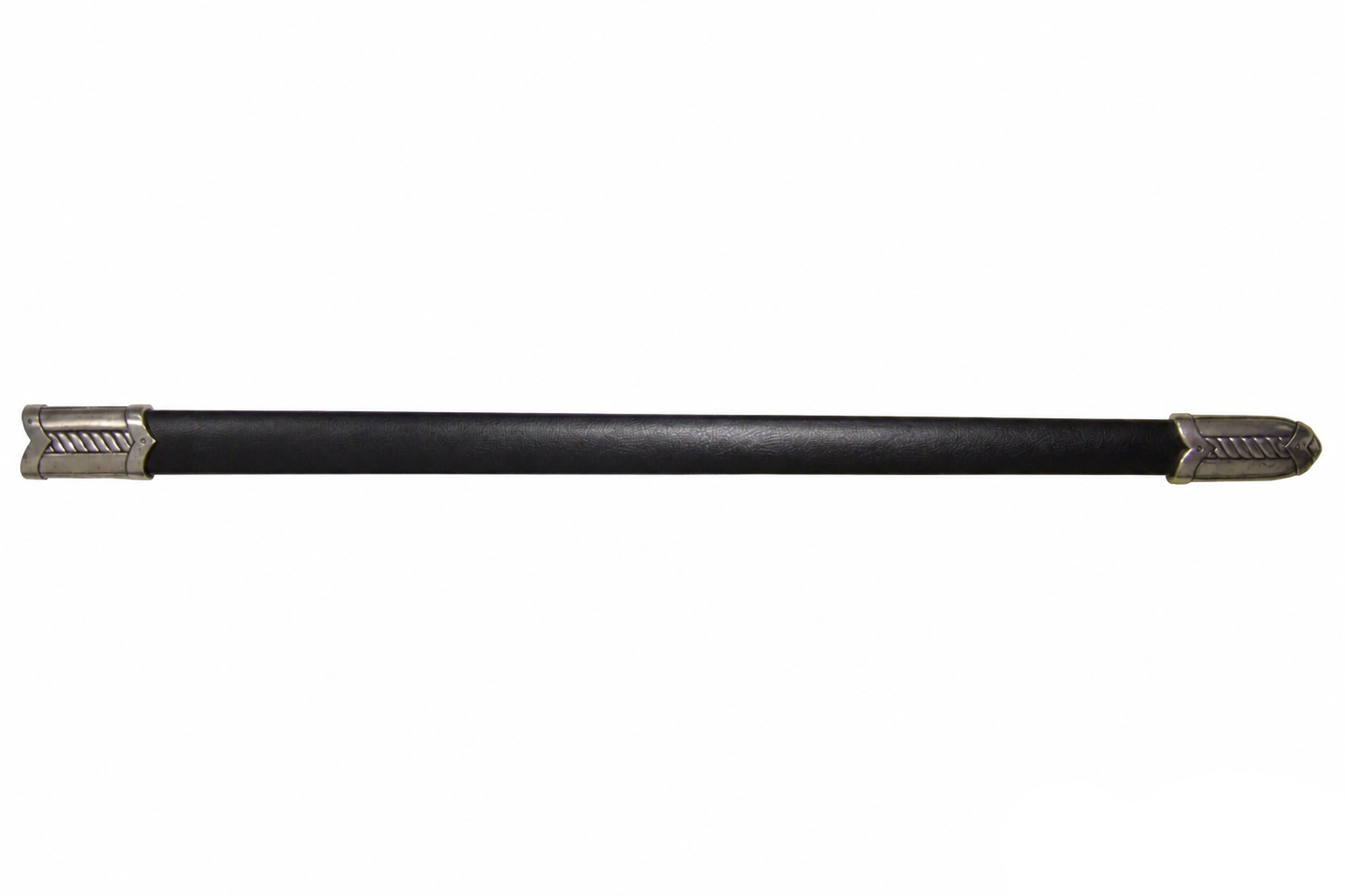 Denix 4183NQ black lined sword scabbard with metal fittings, full view