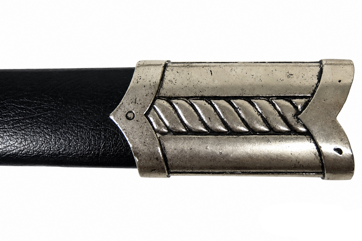 Denix 4183NQ black scabbard metal throat fitting detail