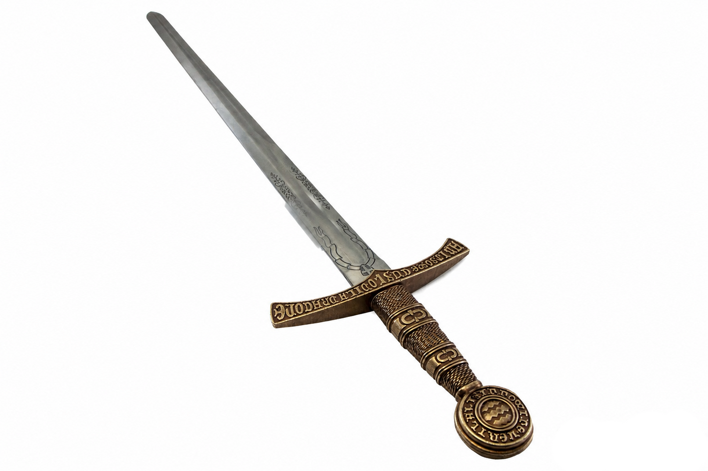 Denix 5201 14th-century French replica sword unsheathed, full angled view