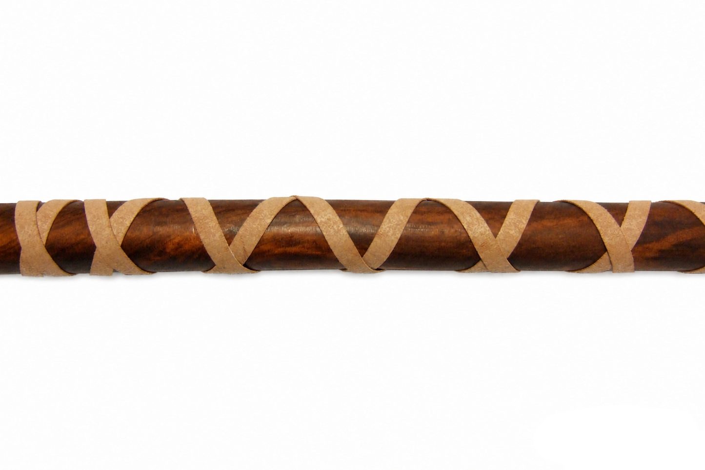 Denix 614 Valkyrie battle axe wooden handle with tan leather cross wrapping