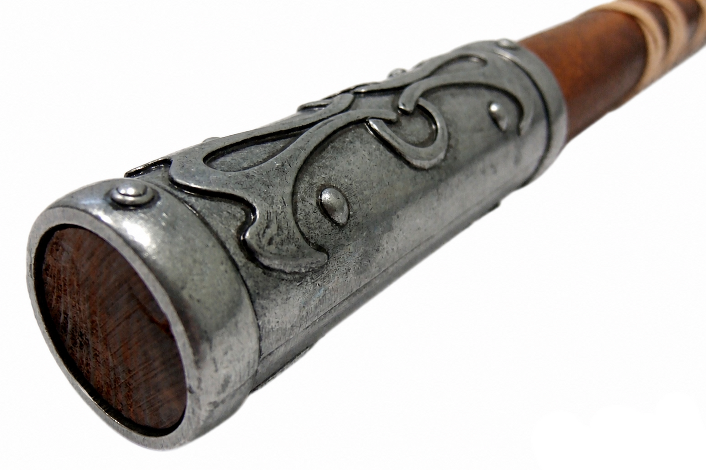 Denix 614 Valkyrie battle axe decorative gray metal handle end fitting