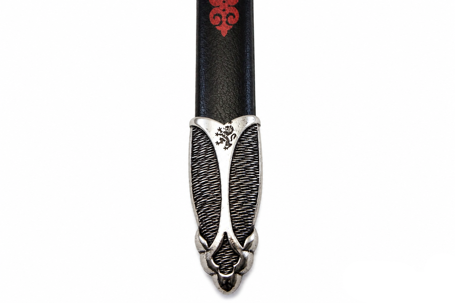 Denix 6201 black scabbard decorative metal fitting close-up