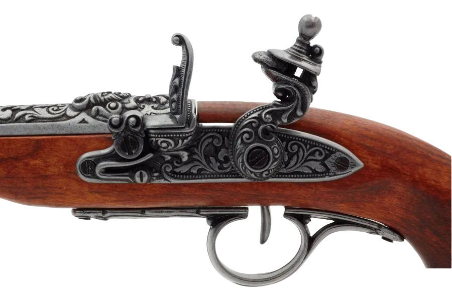 Denix pirate flintlock blunderbuss lock mechanism detail