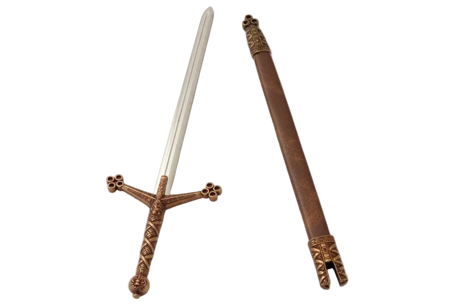 Denix Claymore sword letter opener with scabbard alternate view