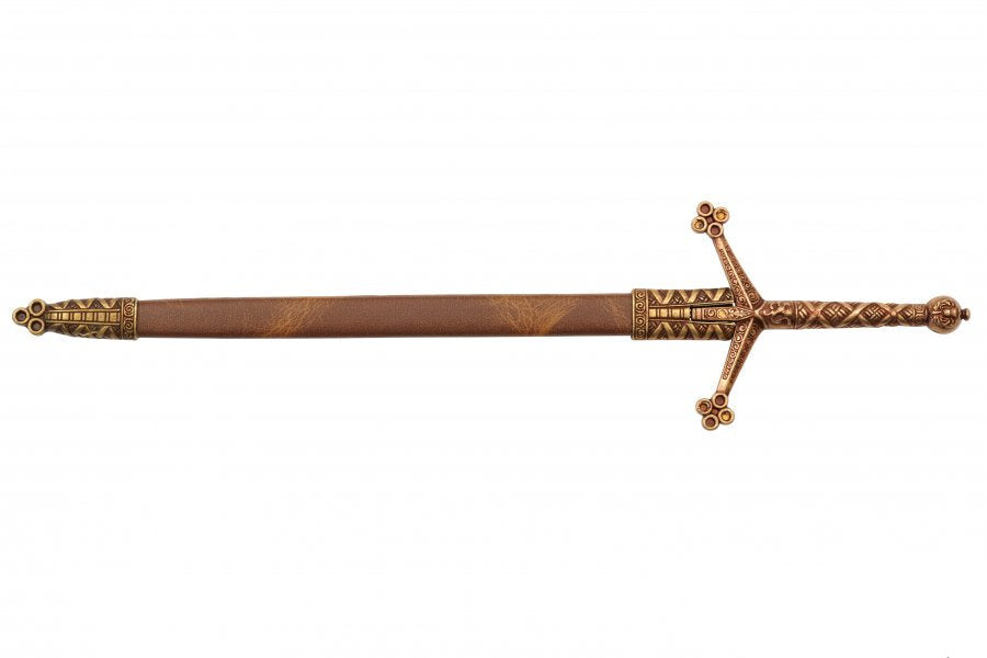 Denix Claymore sword letter opener and scabbard detail