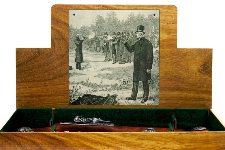 Denix dueling pistol set featuring two percussion pistol replicas