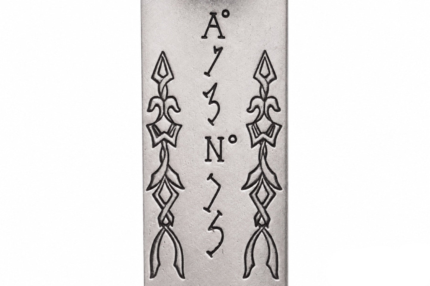 Denix Excalibur sword decorative blade inscription detail on white