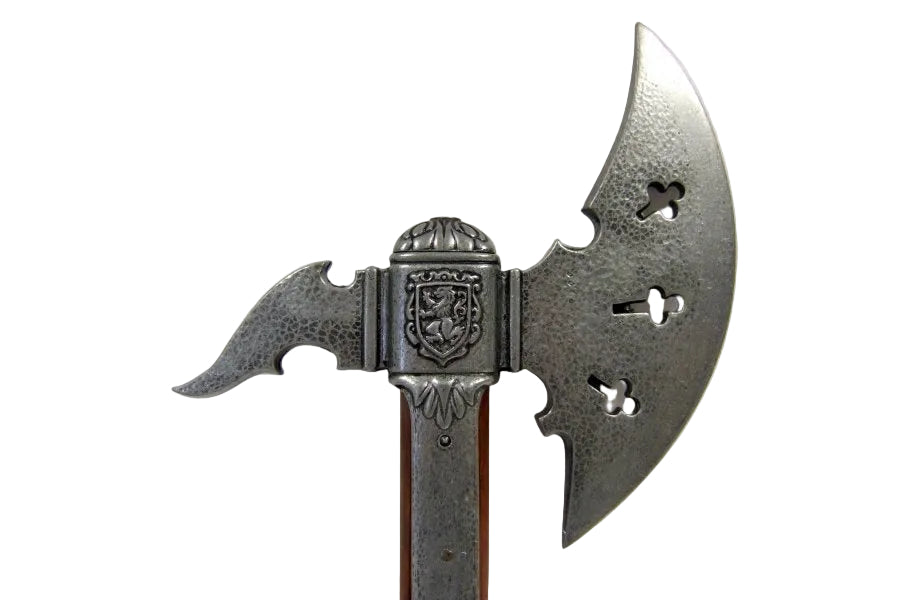 Denix German medieval battle axe replica side view