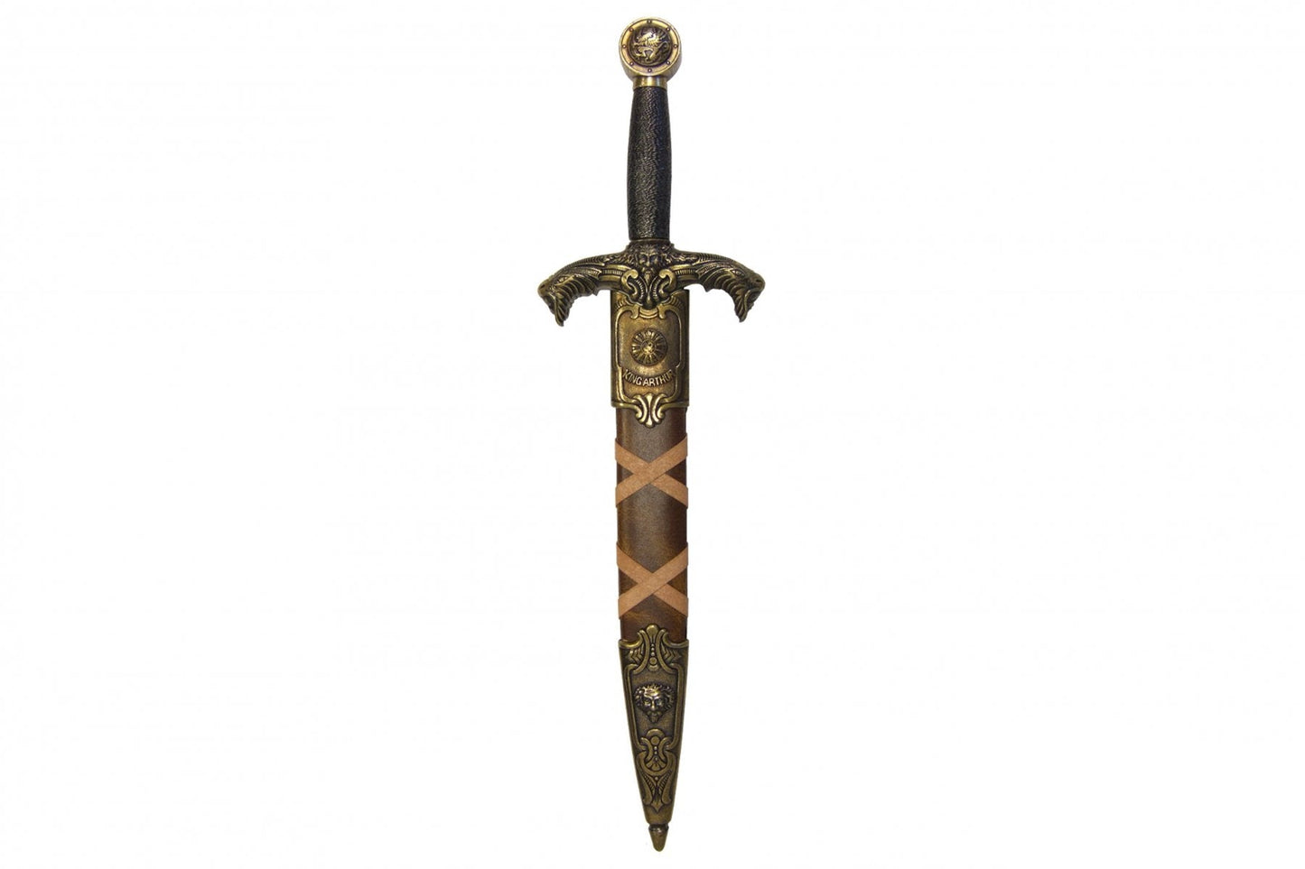 Denix King Arthur dagger replica fully sheathed, front view