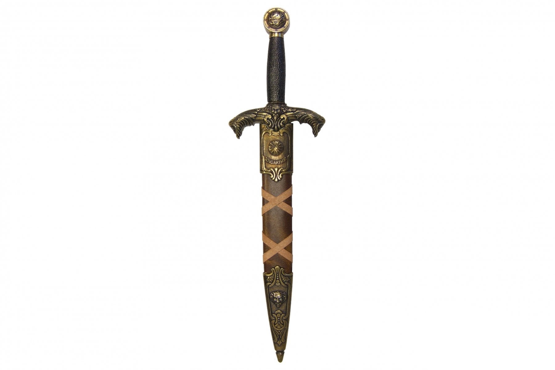 Denix King Arthur dagger replica fully sheathed, front view