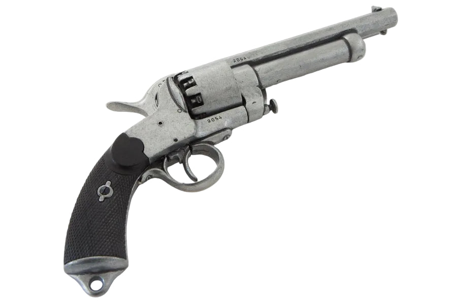 Full size Denix LeMat revolver replica featuring nine shot cylinder and under barrel shotgun design
