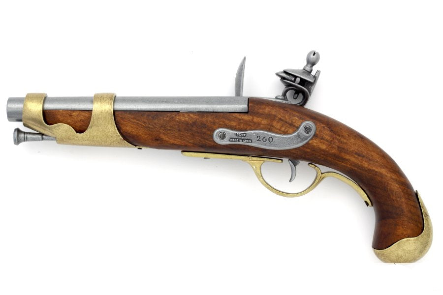 Denix Lewis and Clark flintlock pistol replica side view