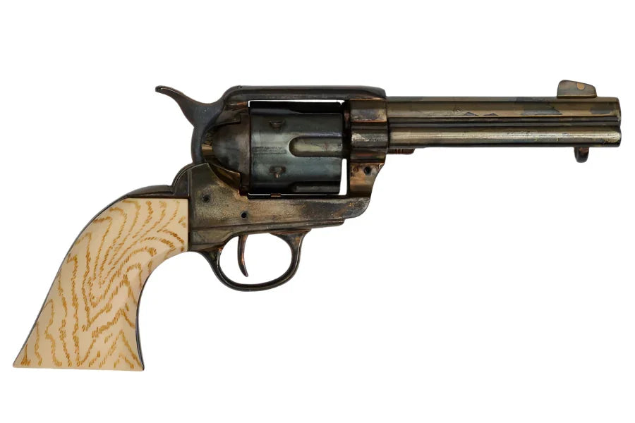 Denix Old West M1873 Antique Blued Finish Quick Draw Non-Firing Revolver
