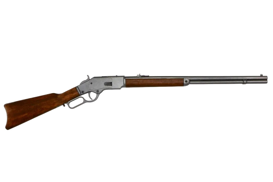 right view of the Denix M1873 non firing repeating rifle replica