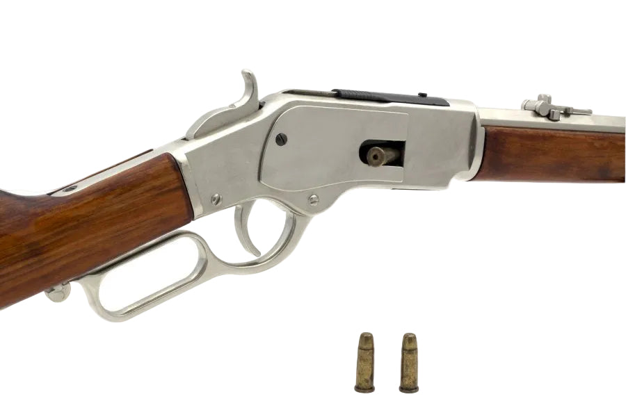 Denix Mod 73 rifle USA 1873 historical Western replica displayed for reenactment and collection
