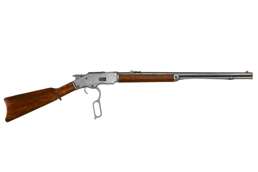 Non firing repeating rifle replica with lever action shown
