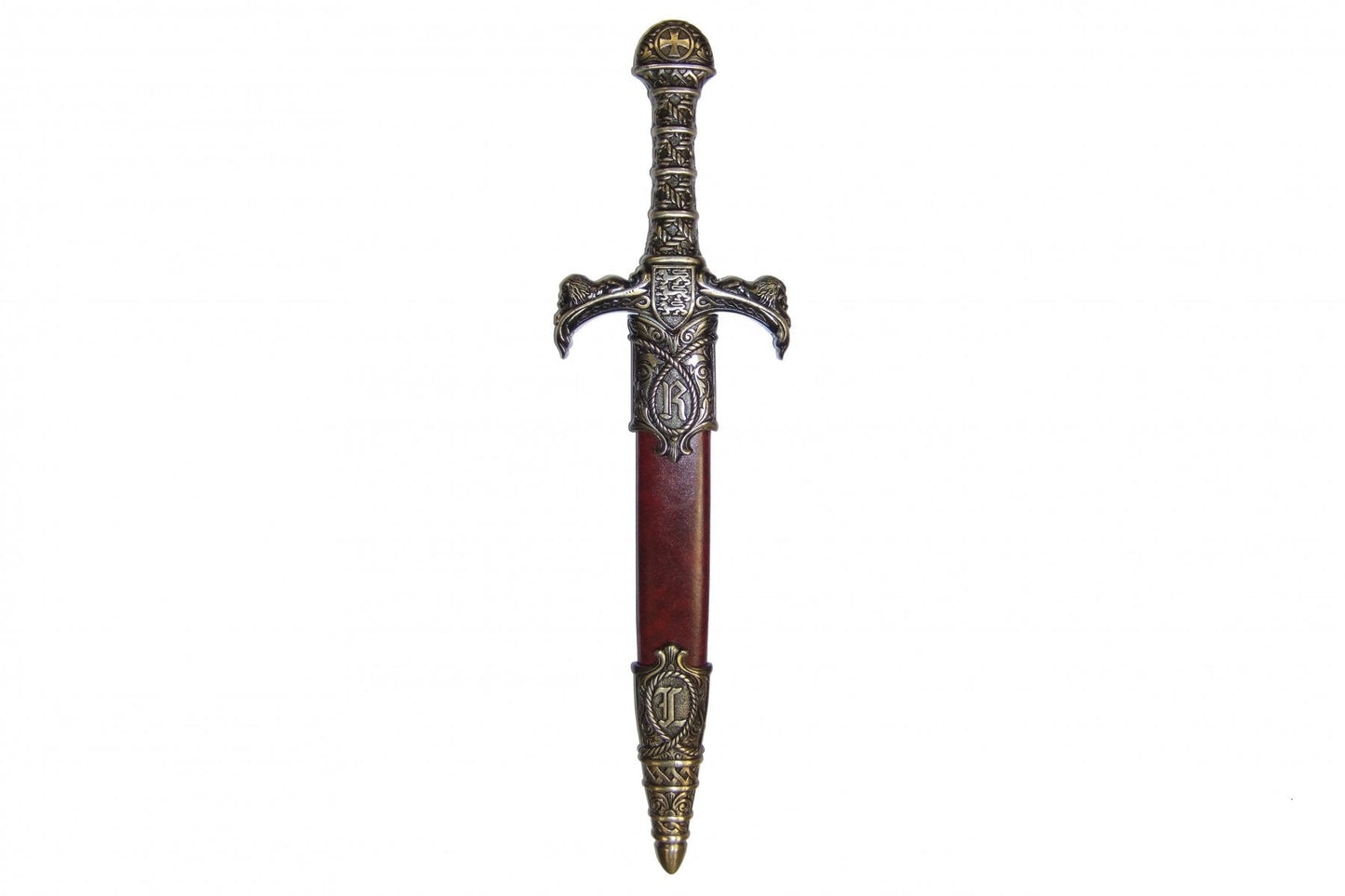 Denix Richard the Lionheart dagger replica fully sheathed, front view