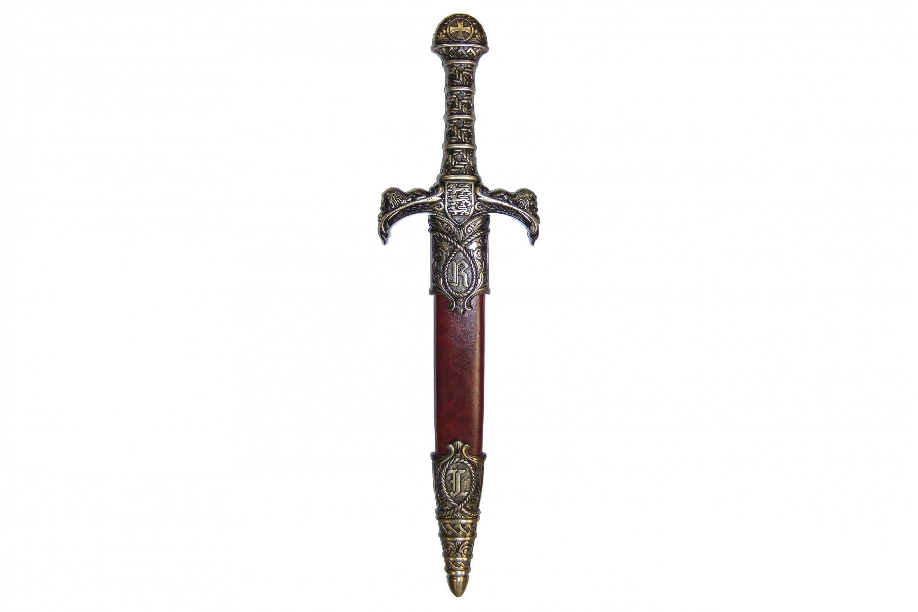 Denix Richard the Lionheart dagger replica fully sheathed, front view